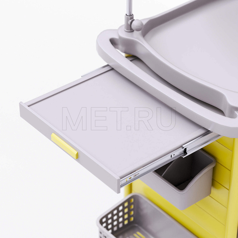 MET PSC-160 Тележка медицинская универсальная желтая  МЕТ